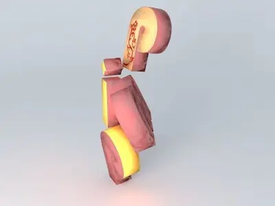 pimp letter p Free 3D model