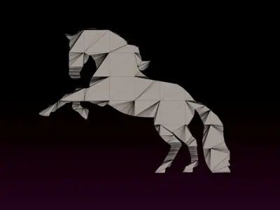 horse 3D print model