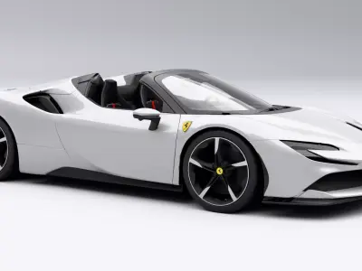 Ferrari SF90 Spider 2021 Low-poly 3D model
