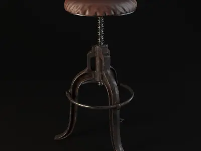 BAR STOOL - LOFT Low-poly 3D model