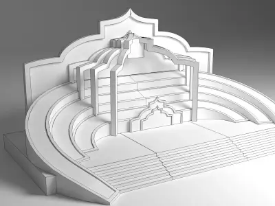 Wedding Stage 3D model 3