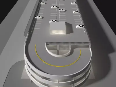 Parking garage building 25-21 3D model