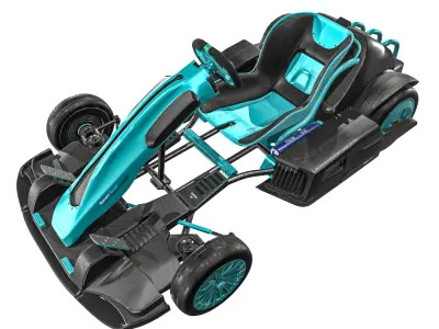 Go Kart  3 Set Low-poly 3D model