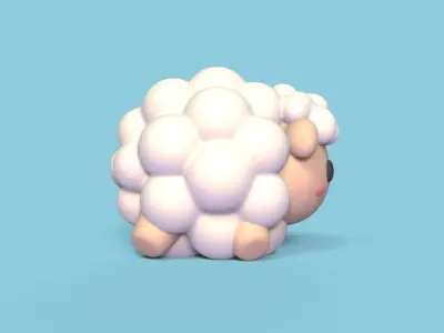 Round Sheep 3D print model