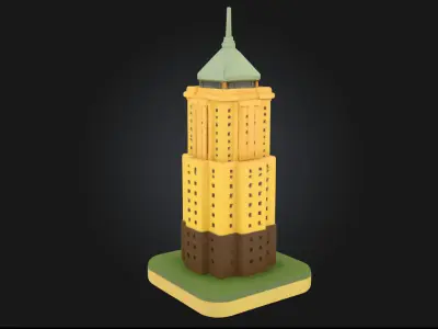 Iconic Tower Model  A Landmark of Style and Structure 3D model