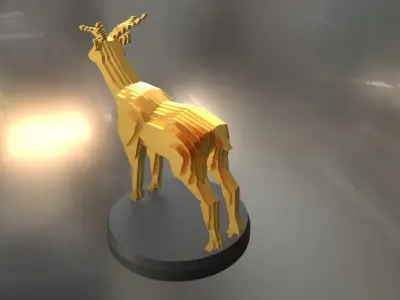 Parametric Deer Low-poly 3D model