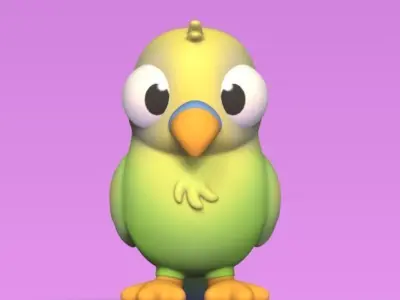 Parakeet Bird 3D print model