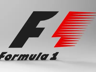 Formula1 Logo Low-poly 3D model