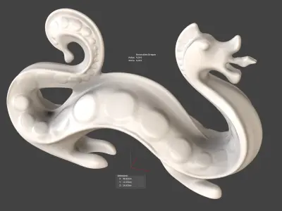 Decoration Ceramic Dragon 3D model