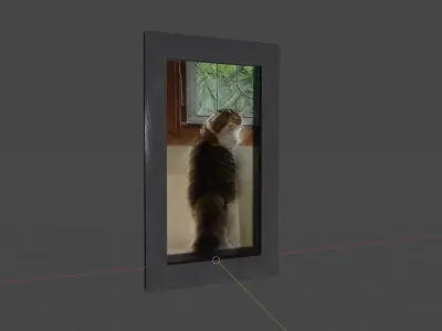 Picture Frame with my cat  Willow Low-poly 3D model