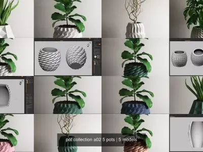 pot collection a02 5 pots