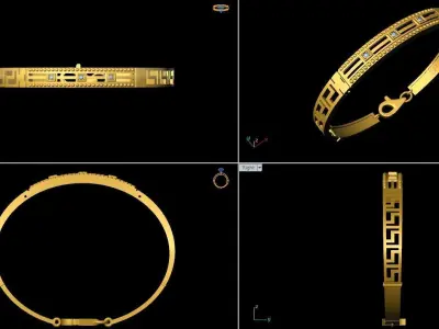 Bracelet for men 3D model purchase
