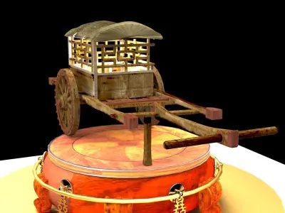 Chinese carriage 3D model purchase