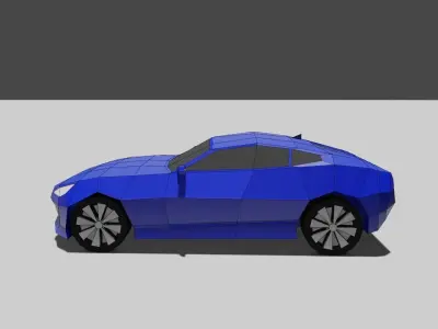 sport car model low poly Low-poly 3D model