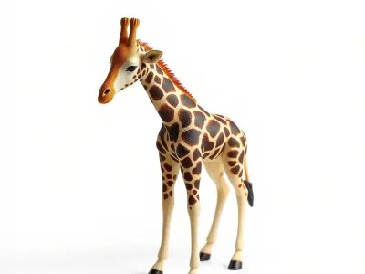 Dewy Giraffe Texture Model Pack Low-poly 3D model