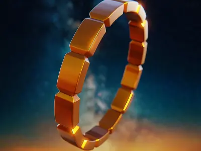 Segmented Unity Ring - High-Poly Print-Ready Jewelry Model 68 3D print model