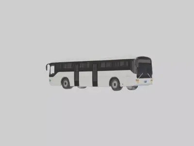 Articulated Bus Model 1 Low-poly 3D model