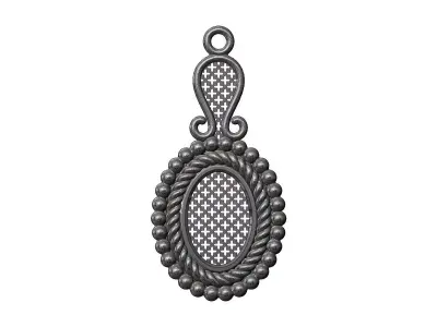 Silver Antique and traditional pendant or earring Free 3D print model