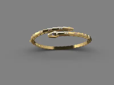 Snake bracelet  3D print model