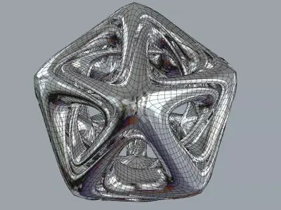 Icosaedron Linked Star Free 3D model