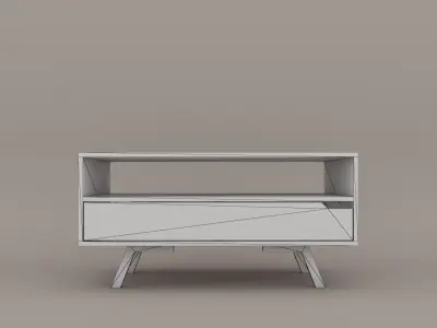 Club table Low-poly 3D model