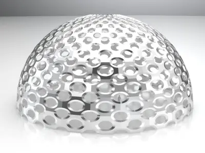 Perforated dome structure architecture and engineering 3D model