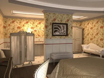 Savio Firmino Bedroom Full Scene 3D model