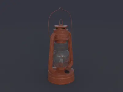 Old Kerosene Lamp 3D model
