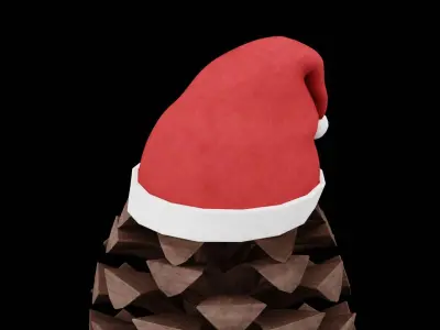 Christmas Pine Cone Low-poly 3D model