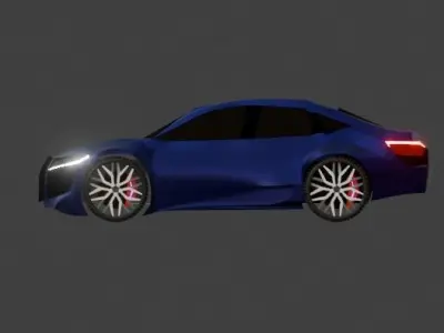 VW Audi Jetta R8 Sedan with rig 3D model
