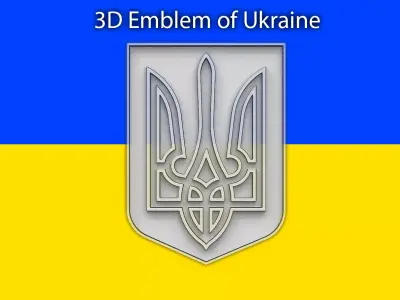 3D Emblem of Ukraine print 3D print model