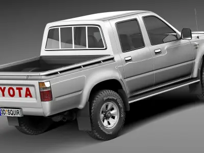Toyota Hilux Double cab 1989-1997 3D model