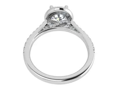 Round Halo Ring 3616 3D print model