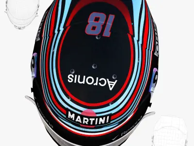 Stroll helmet 2018 Low-poly 3D model