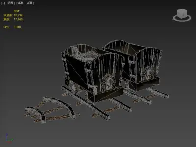 Next generation mining truck Low-poly 3D model