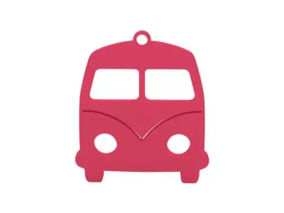 Keychain vw bus charm 3D print model