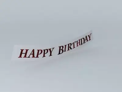 BIRTHDAY BANNER Free 3D model