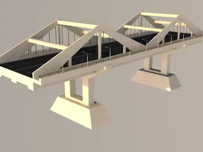 Bridge Low-poly 3D model