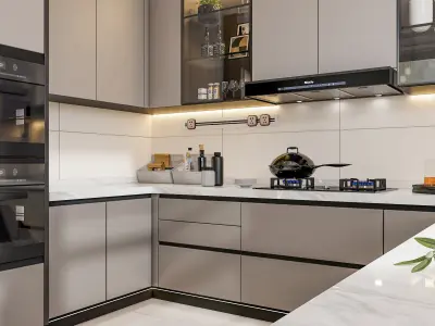 Kitchen Modern interior  0048 3D model