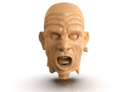 Decapitated Man Head 3D print model