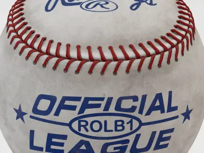 Rawlings ROLB Official League Baseball 4K Low-poly 3D model