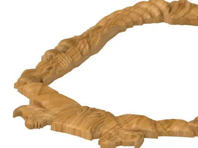 Carved picture frame STL 3D model 28