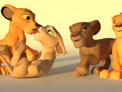 Disney Lion Cubs 3D model