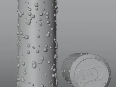 realistic redbull can 3D model