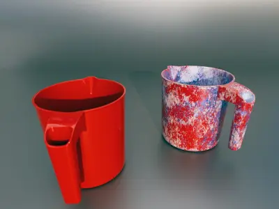 plastic mug Low-poly 3D model