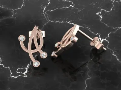 Jewelry Earring 3D print model