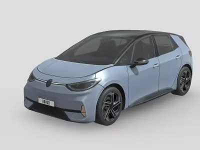 Volkswagen ID3 GTX Low-poly 3D model