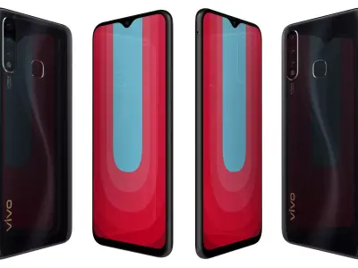 Vivo u 20 Racing Black High Poly 3D model