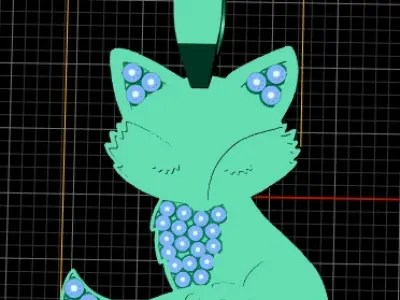 FEMALE CAT PENDANT 3D PRINTABLE MODEL  3D print model