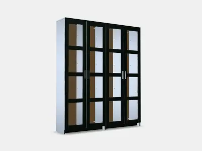 BRIMNES Storage combination w glass doors 3D model